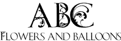 abc flowers and balloons logo